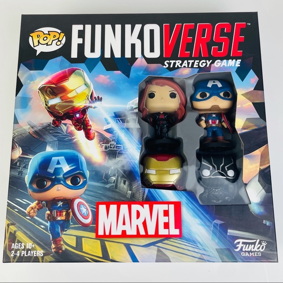 Funko Pop! Funkoverse Marvel #100 Strategy Game Iron Man Black Panther Avengers - Picture 2 of 6